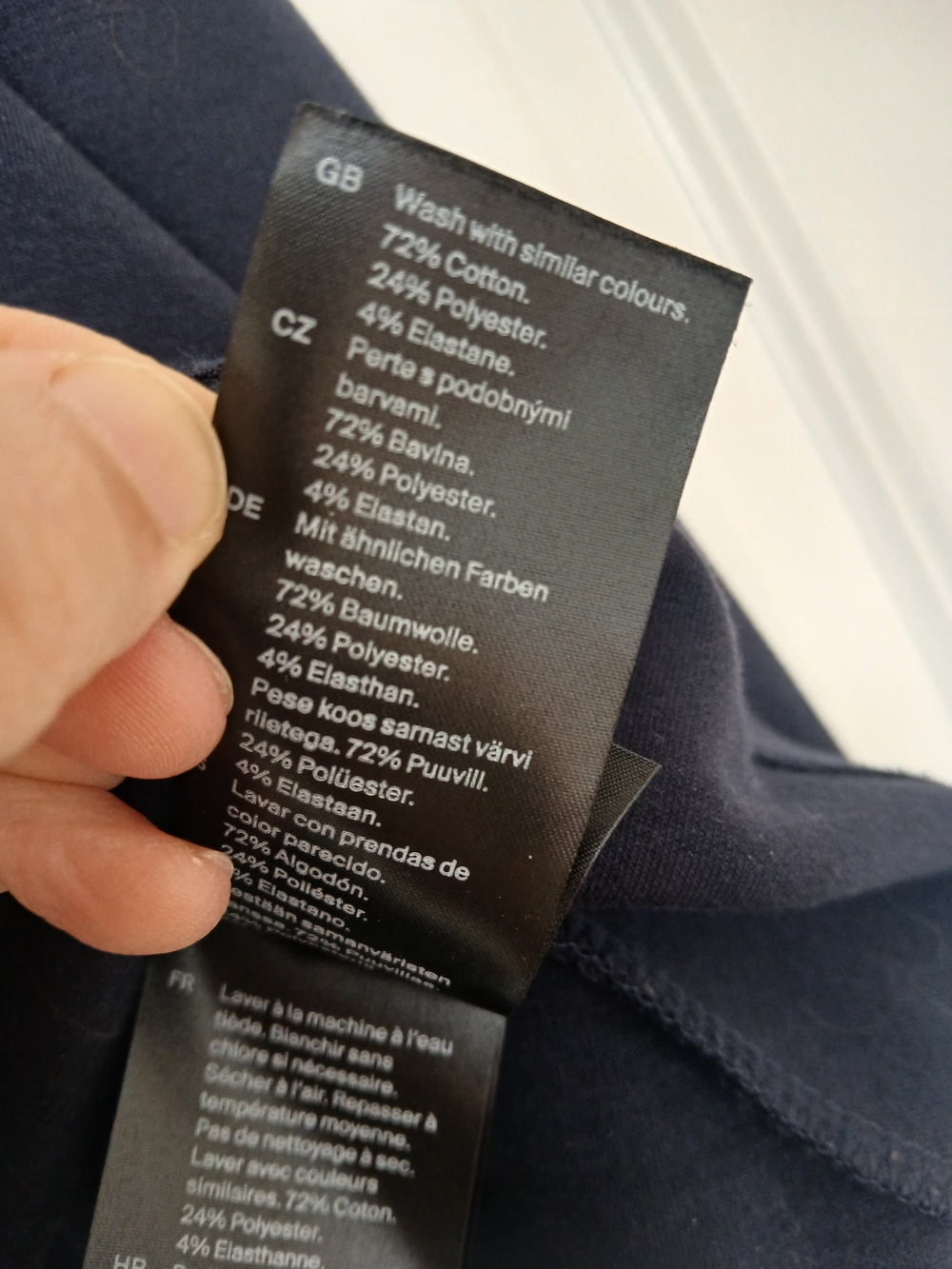 COS Navy Long-Sleeve Button-Front Collared Top - Picture 5 of 8